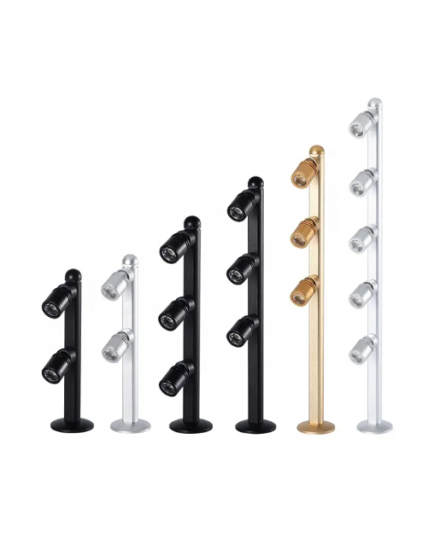 LED showcase pole light for jewelry 